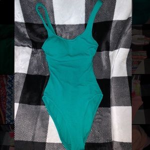 Time and Tru medium green one piece bathing suit